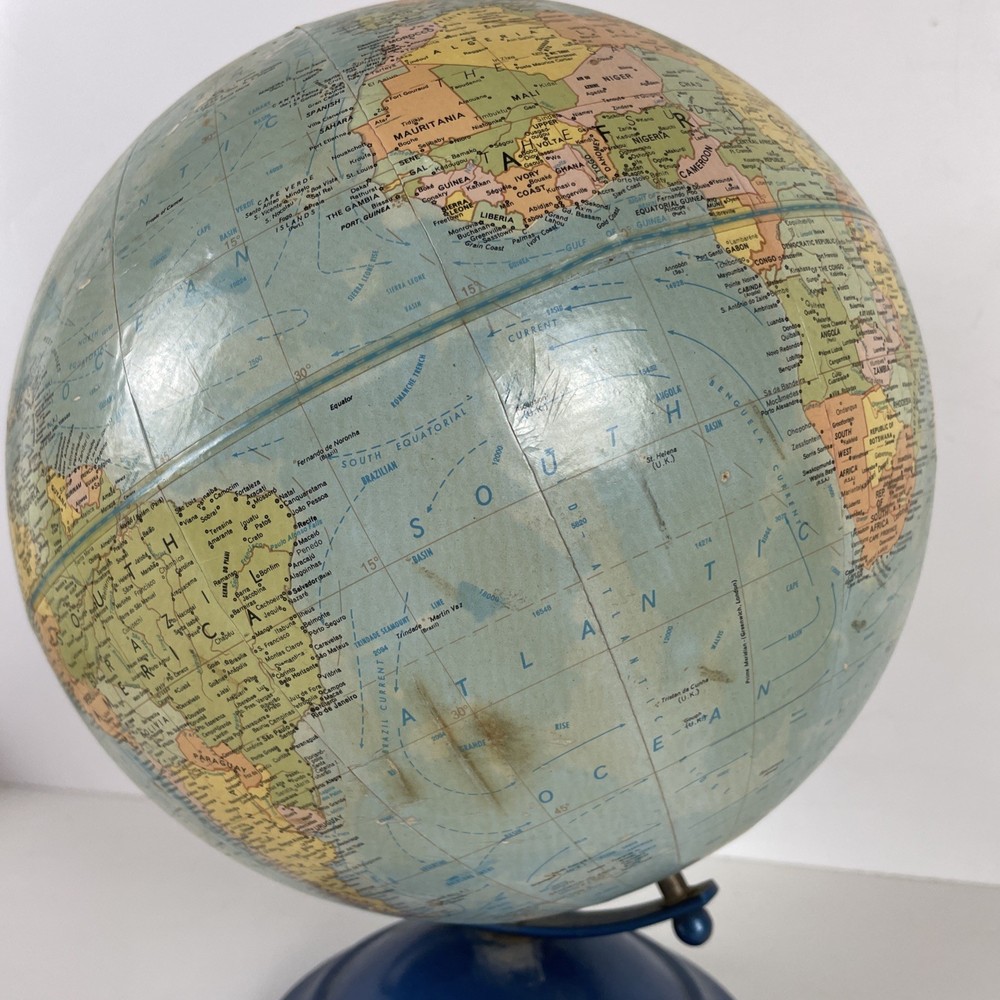 Replogle Comprehensive 10" Globe Cold War Era Soviet Union USSR East Germany