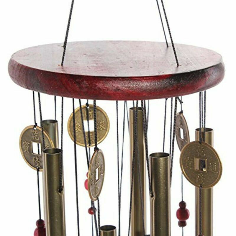 Large Wind Chimes 4 Tube 5 Bells Metal Church Bell Alloy Outdoor Garden Decor