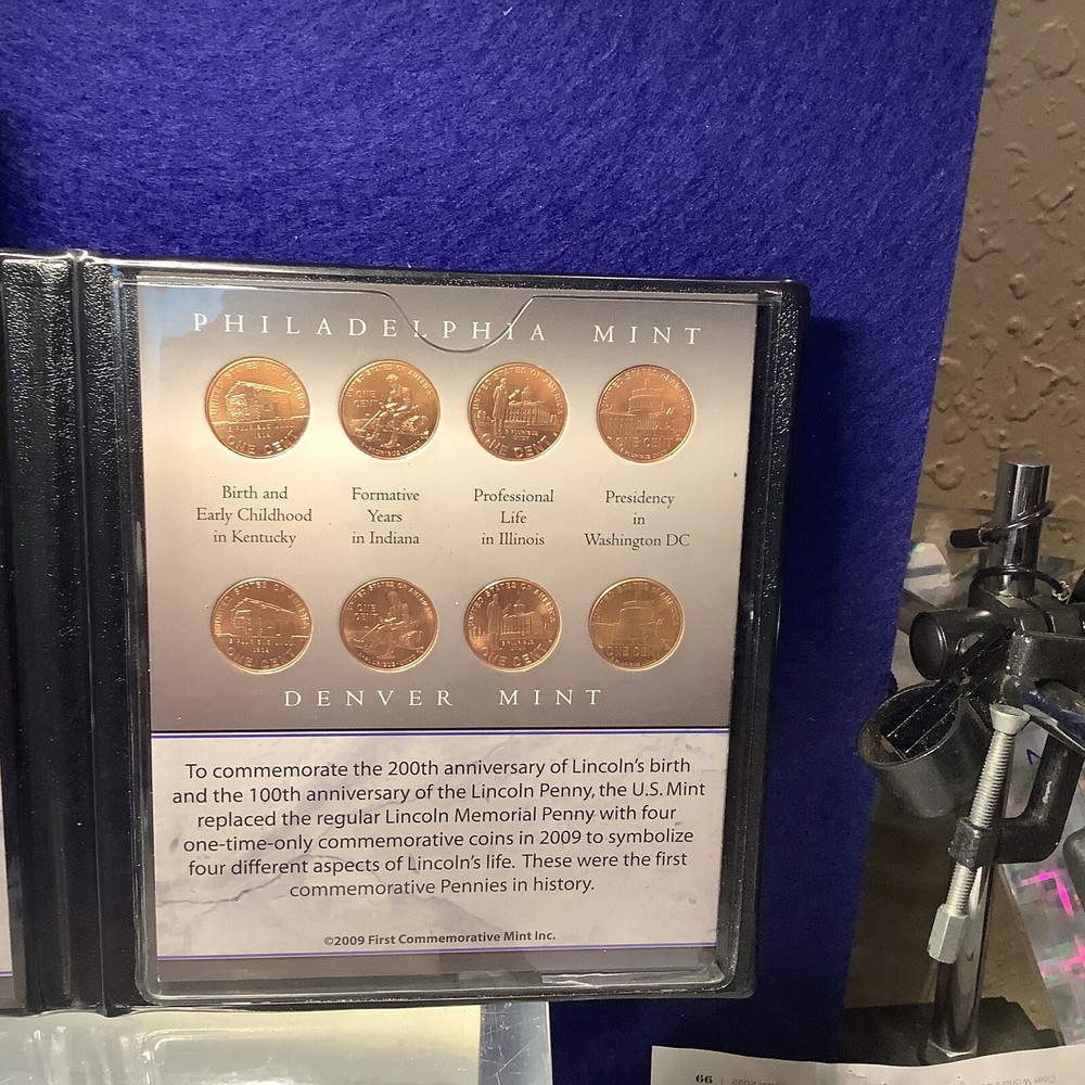 2009 First Commemorative Mint Lincoln Penny Collection P & D Nice Set