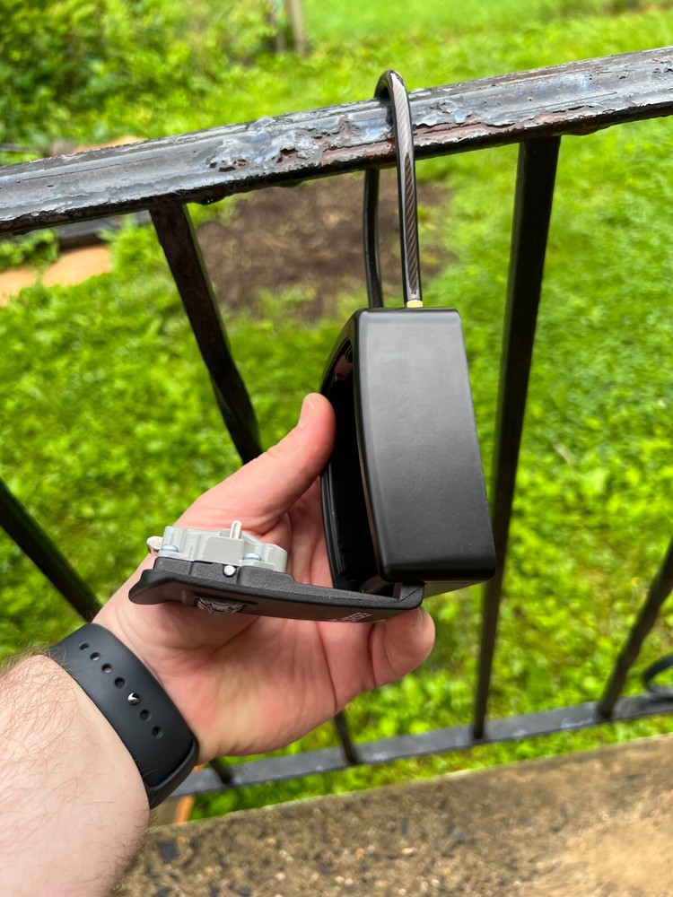 Lockbox with flexible latch