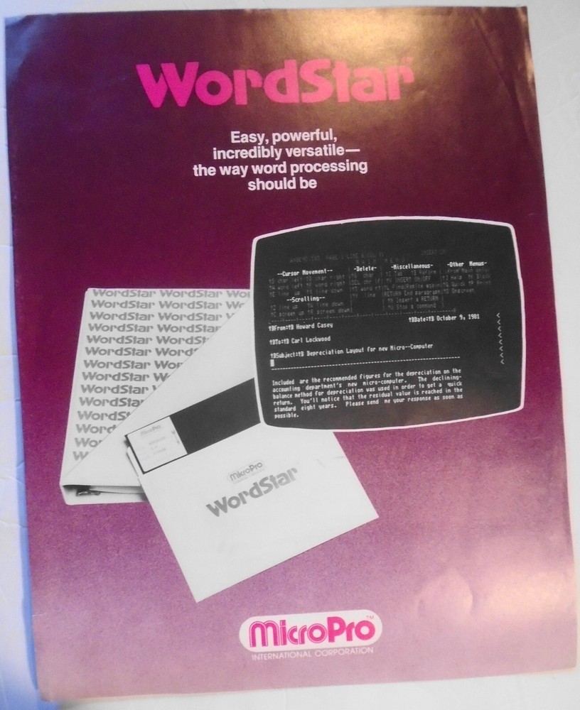 1982 MicroPro Wordstar Promo Flyer