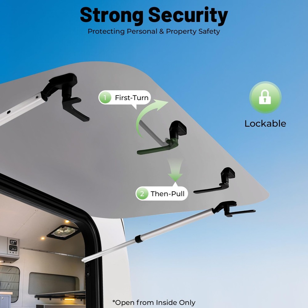 RV Exit Window 35.43x21.65 Camper Replacement Push Out Emergency with Screen