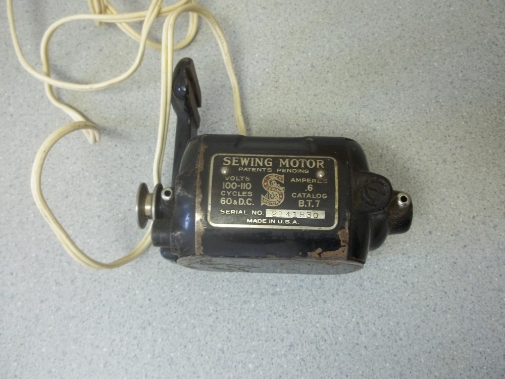 Singer Sewing Machine Motor Catalog B.T.7
