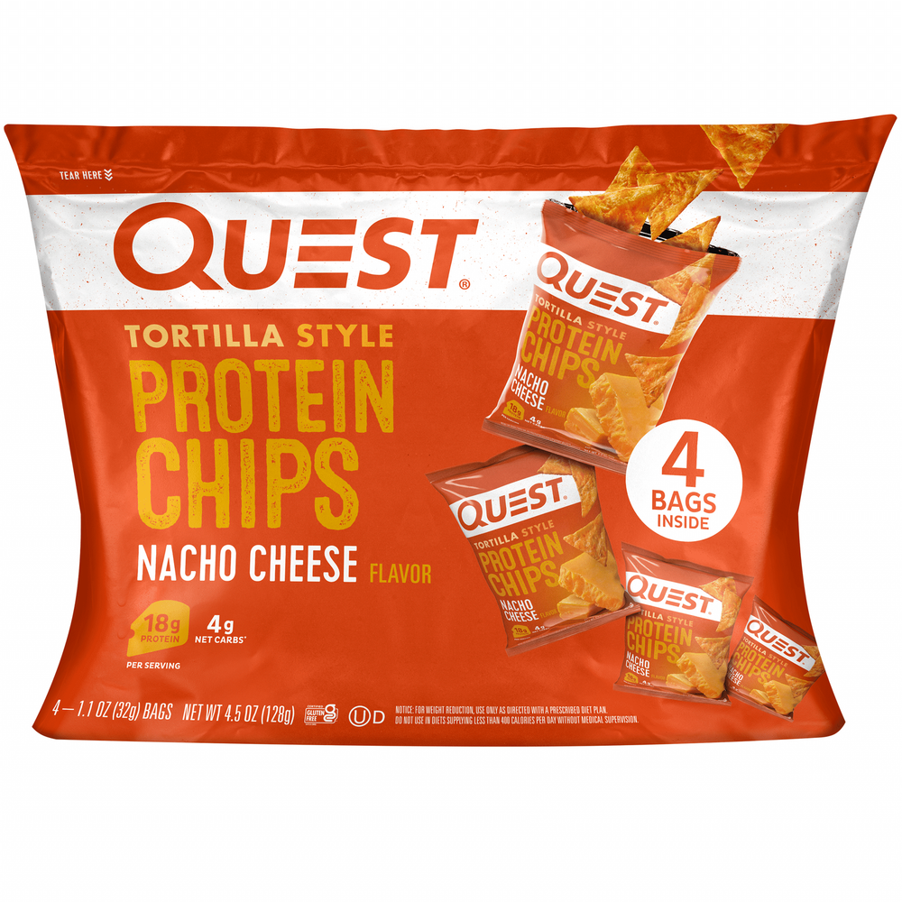 1.1oz, 4 Ct,Tortilla Style Protein Chips, Nacho Cheese
