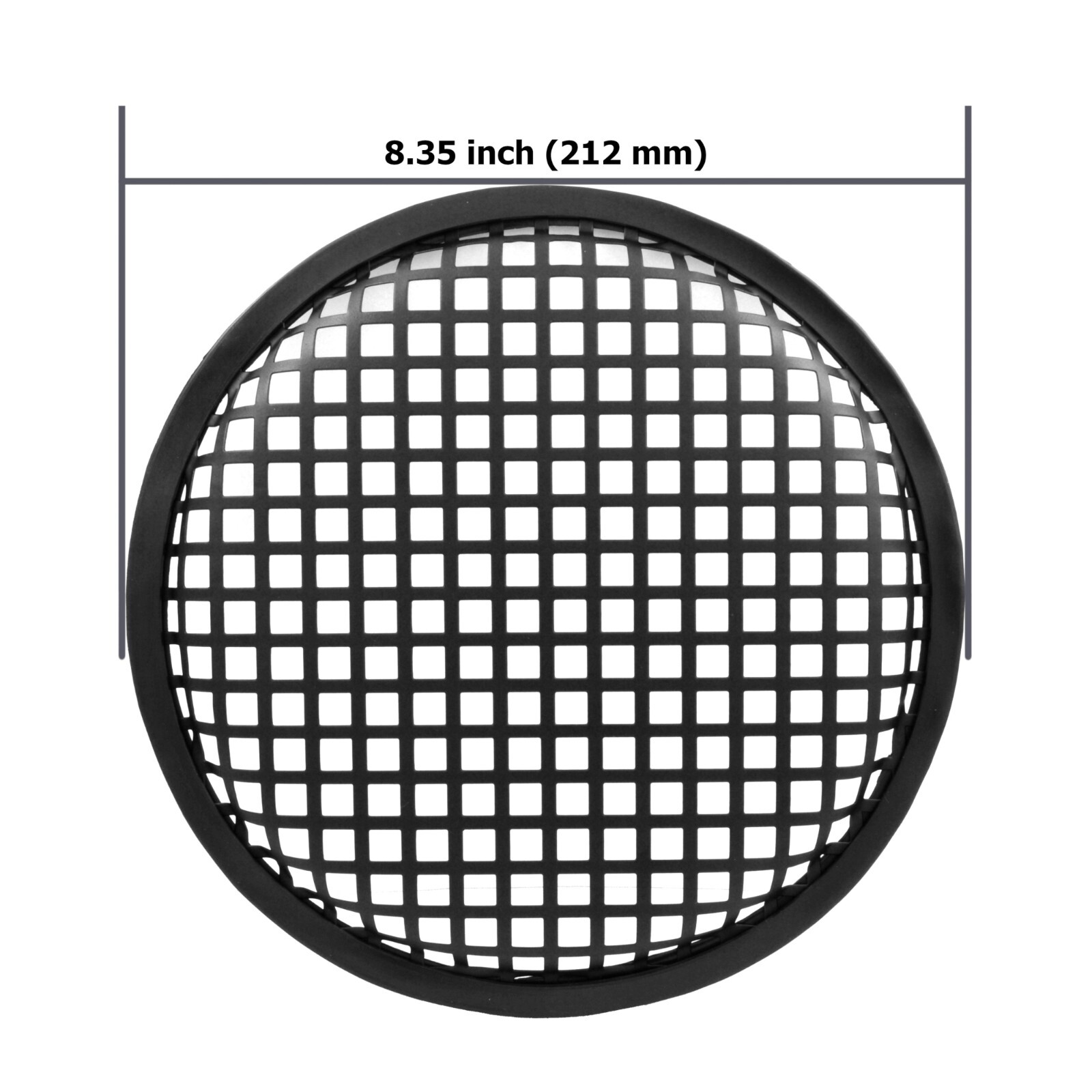 8 Inch Durable Metal Mesh Speaker Subwoofer Grill Waffle Cover w/ Clips - 2 Pack