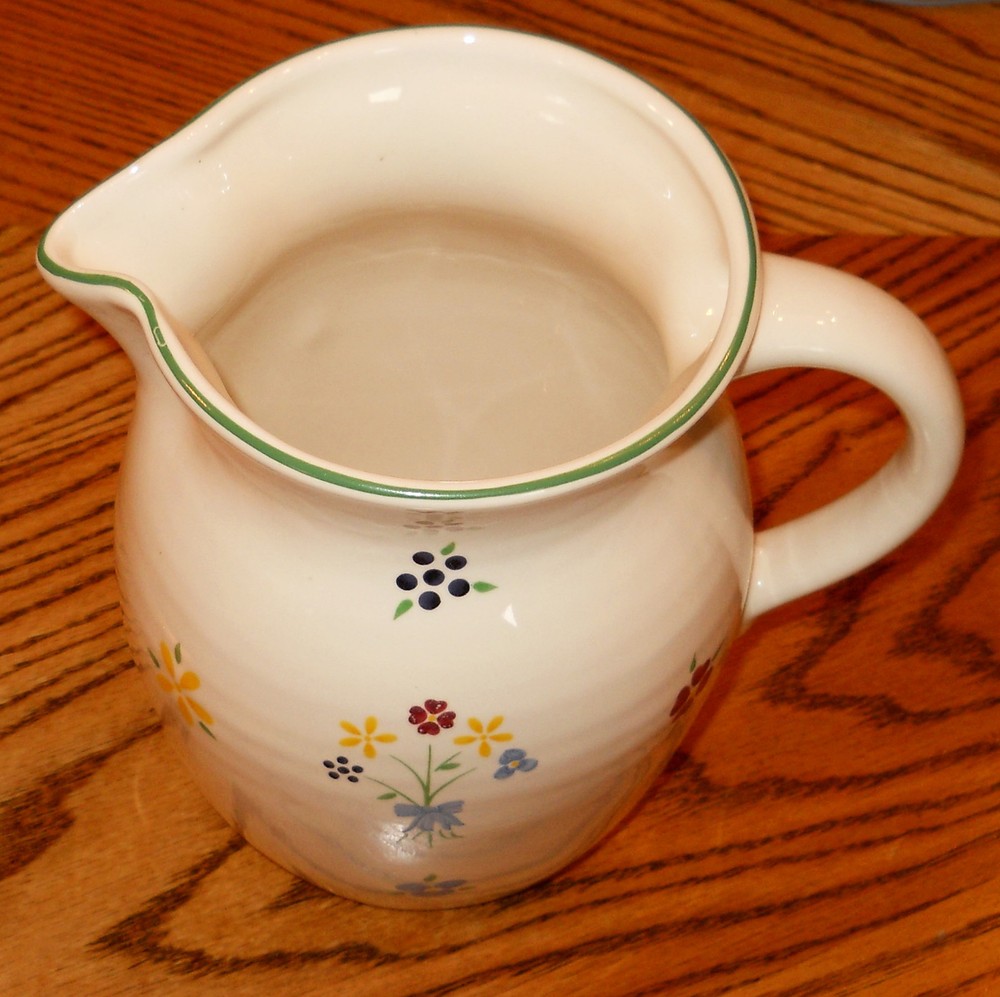 Pfaltzgraff Spectrum Water Pitcher / Beverage Coffee Server Hand Painted Pottery