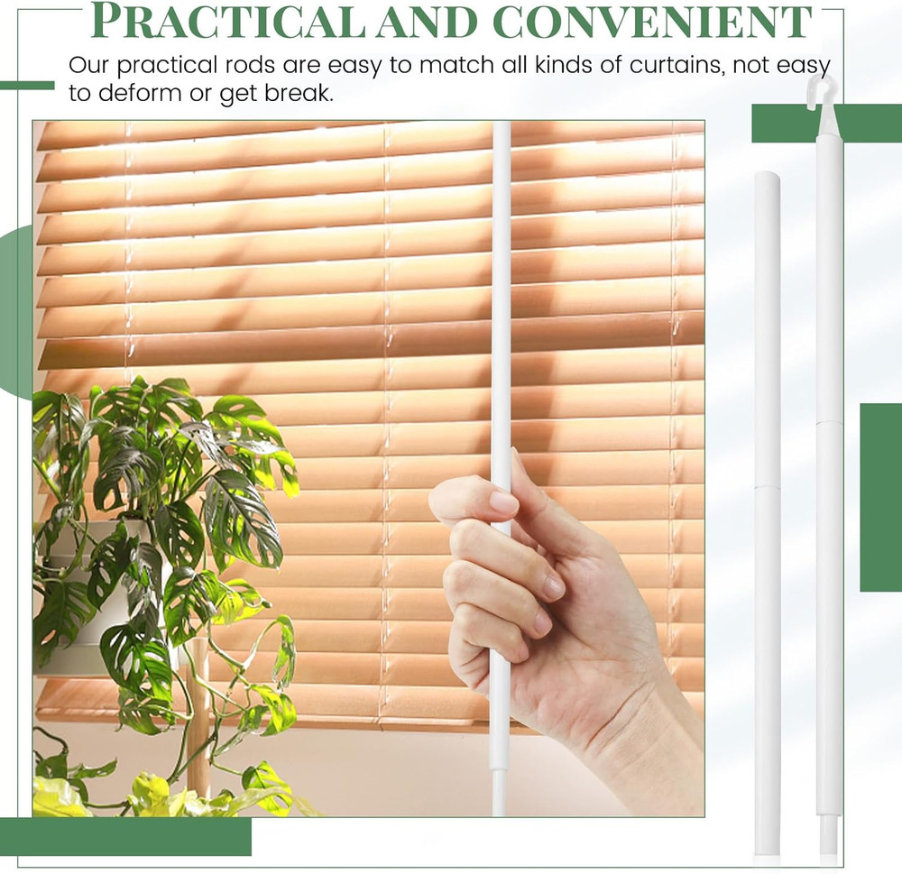 2 Sets 24Inch Blind Wand Replacement with Hook, Blind Opener Horizontal Window B