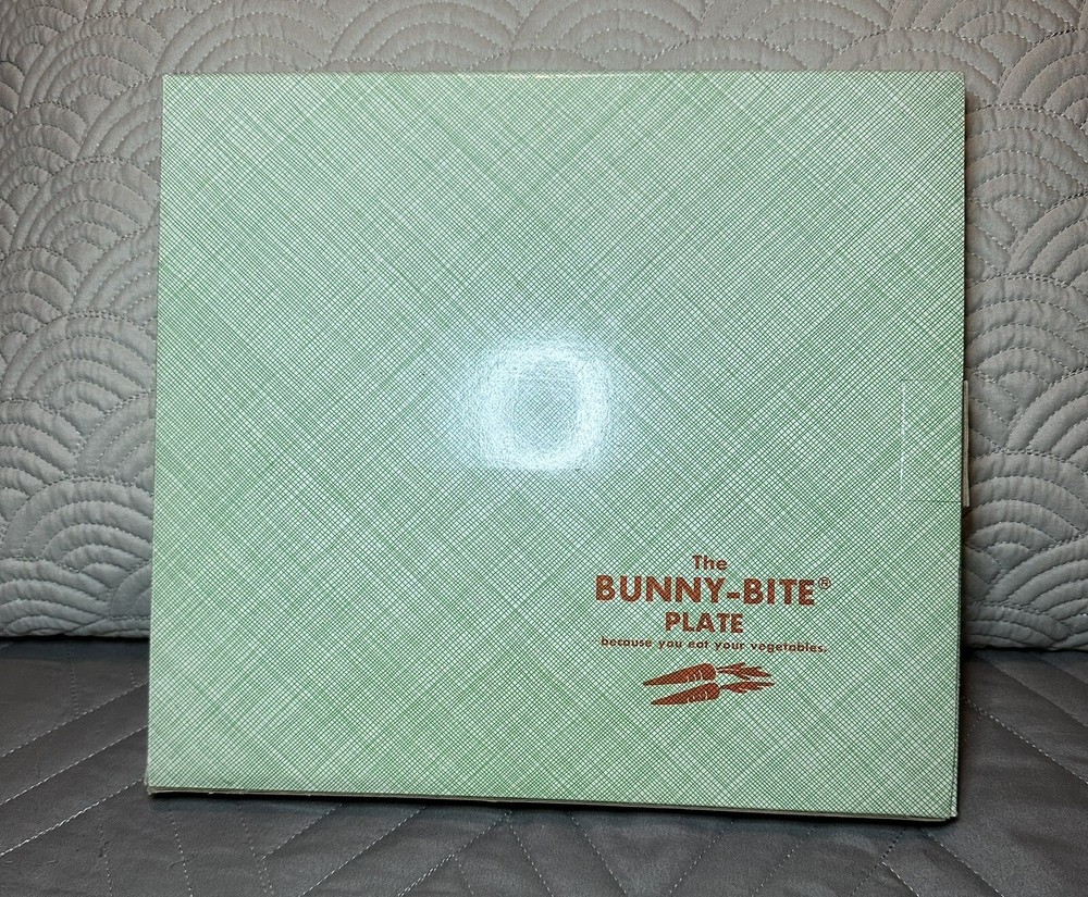 NIB Vintage Ceramic Bunny-BITE PLATE / Easter With Original Box And Booklet