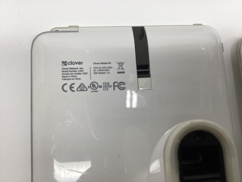 3-Clover Mobile Station C201 mobile dock and misc Clover Power Cords