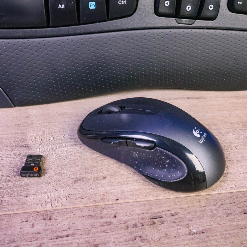 Logitech Wireless Keyboard & Mouse Combo K350 + M510 Ergonomic Wave Design