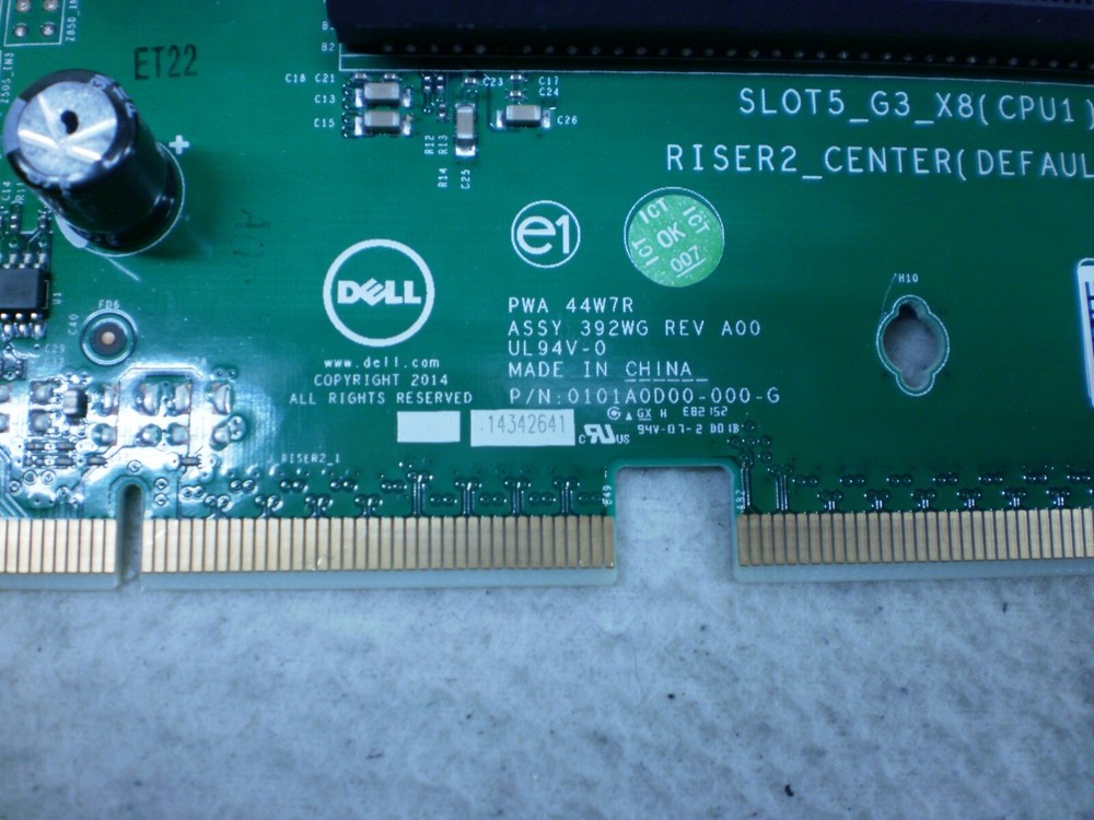 DELL server parts, RISER3 LEFT 800JH CARD GPU, riser2 center card, Riser 1 Right