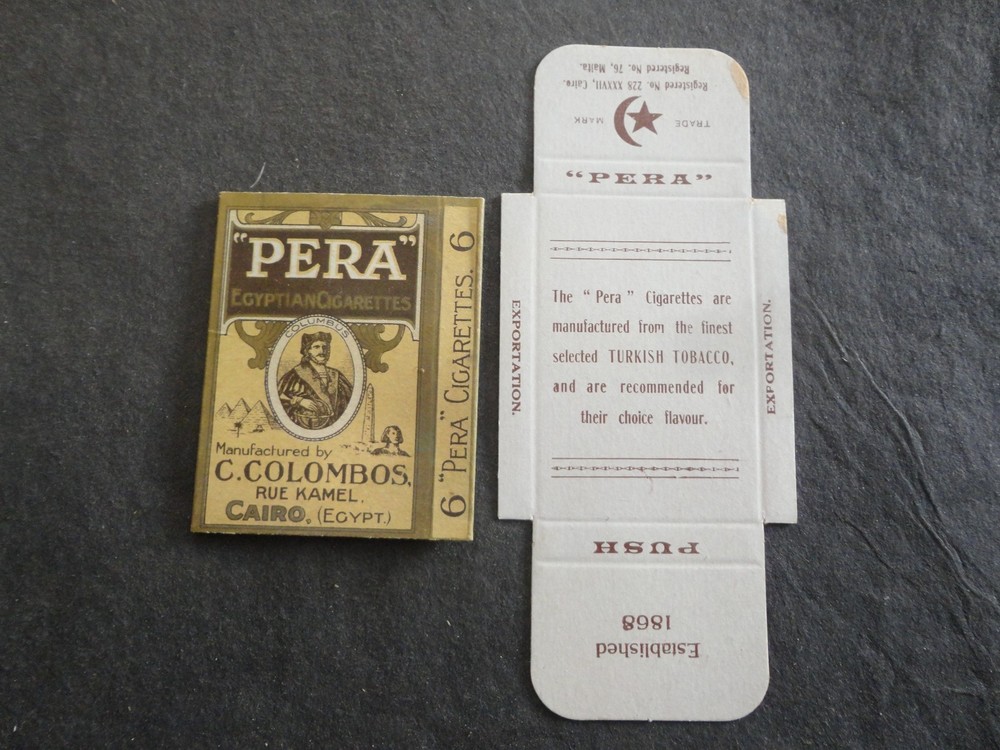 C.COLOMBOS PERA CAIRO-MALTA X6 CIGARETTE PACKET