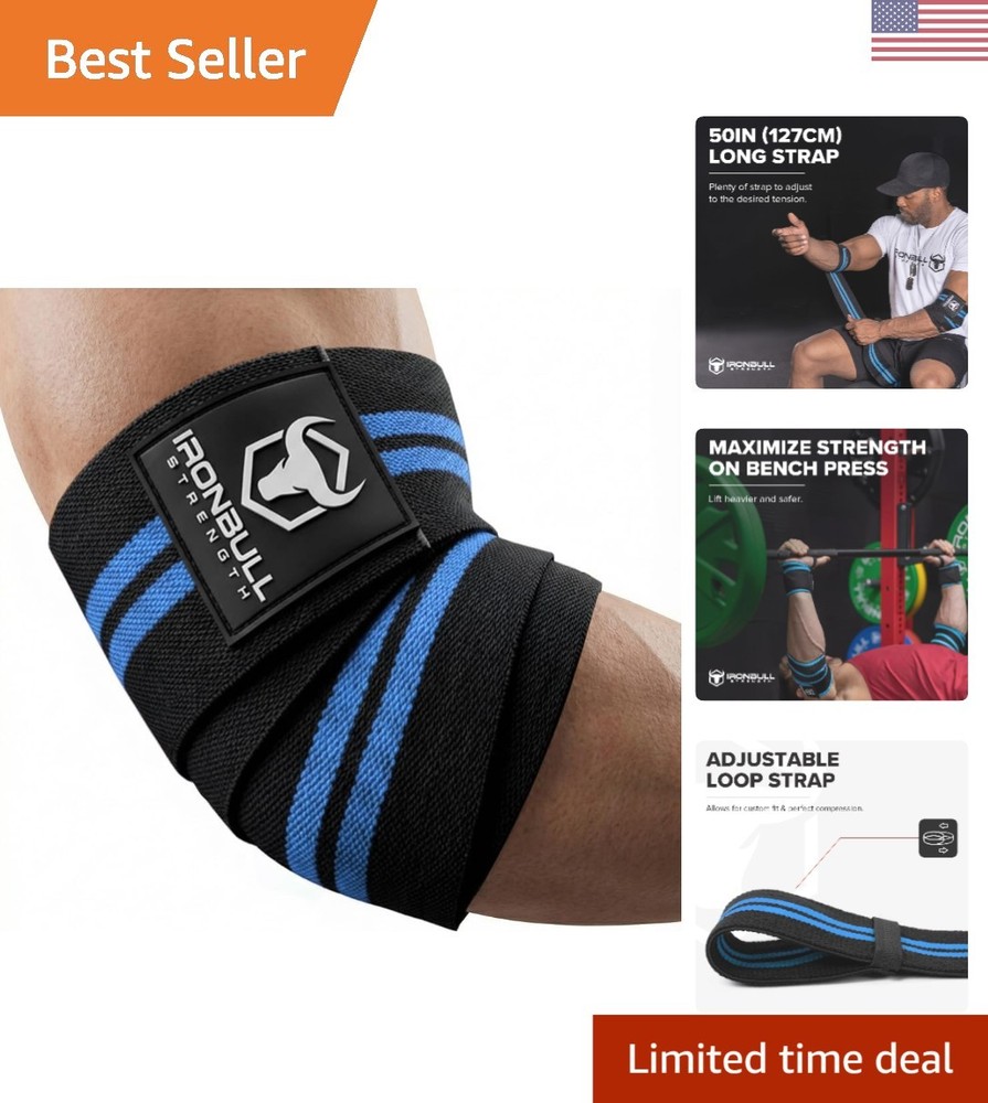 Secure Fit Elbow Straps for Weightlifting & Bench Press - High Performance