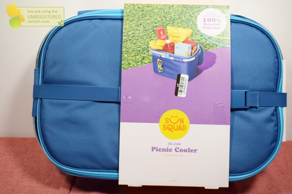 Sun Squad 36 Can Soft Sided Picnic Cooler Blue