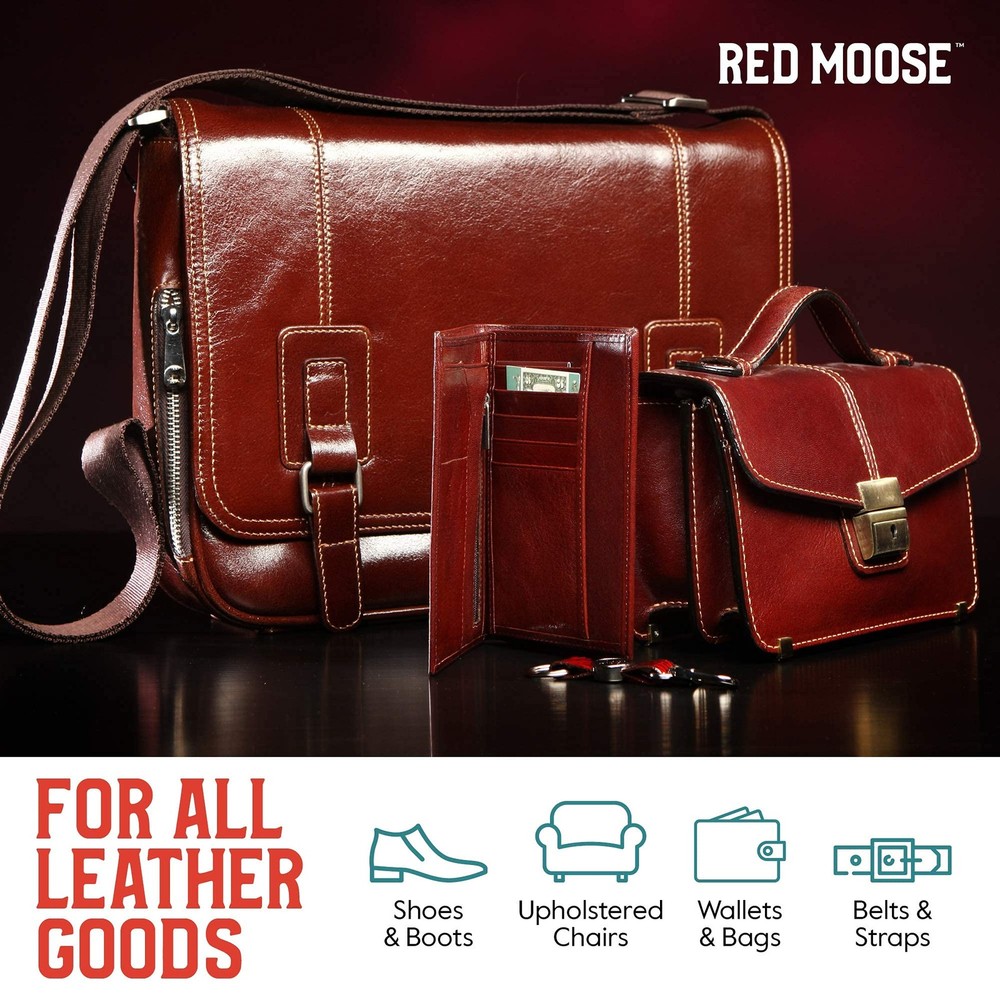 RED MOOSE Premium Brown Boot and Shoe Cream Polish - Medium,