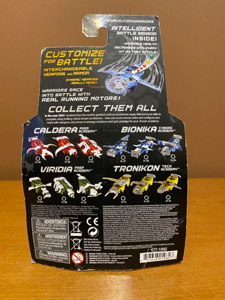 Hexbug Warriors Battling Robots Bionika S1-2A New