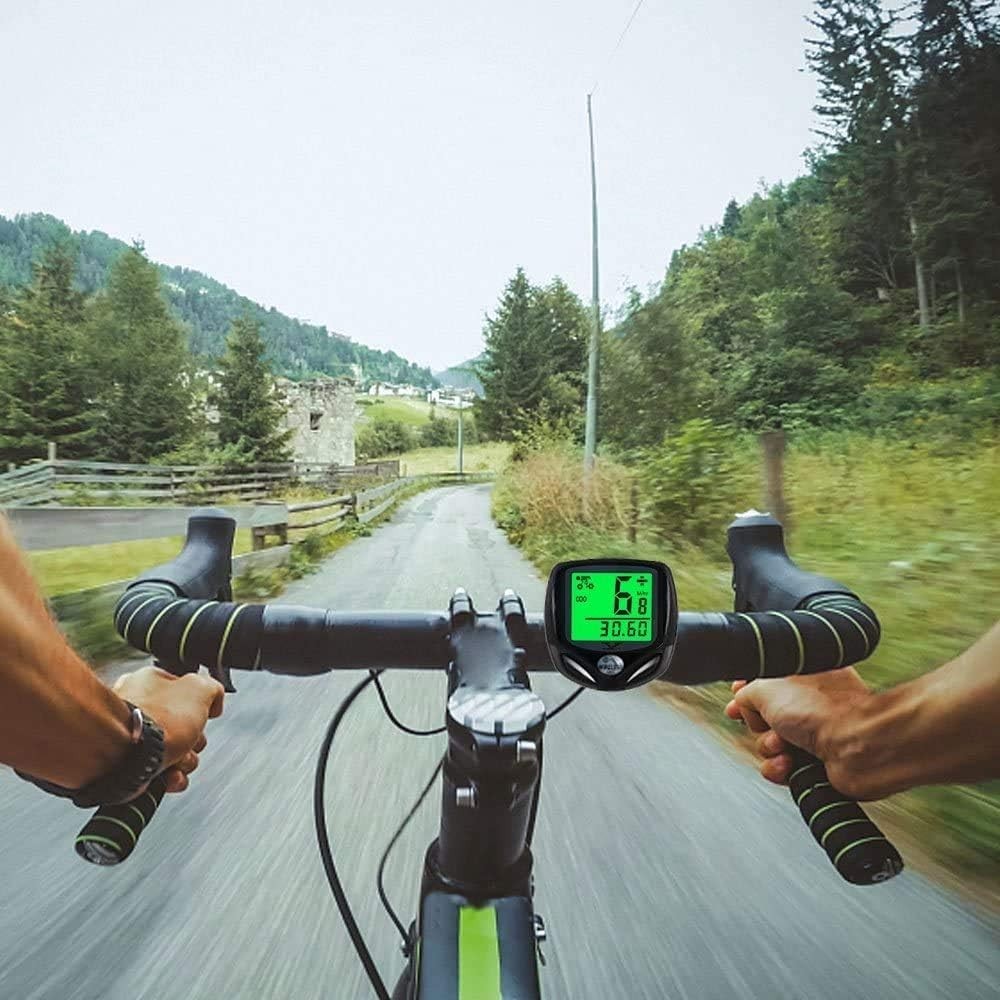 Wireless Bike Computer with Day & Night LCD Display - Easy Installation & Use