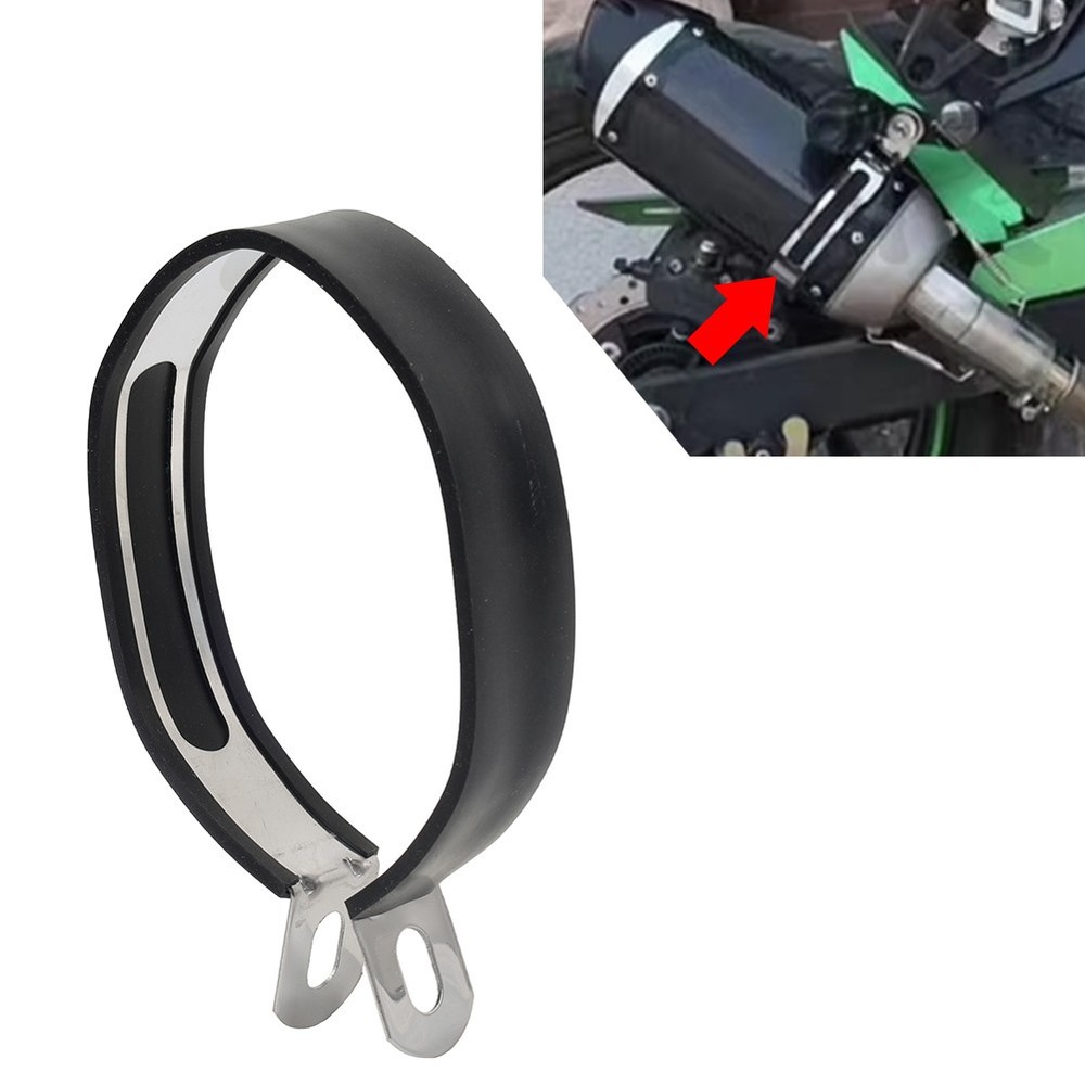 Universal Motorcycle Exhaust Clamp Mount Bracket Fixed Ring Hanger Support