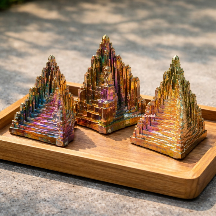 100g Rare Aura Rainbow Titanium Bismuth Quartz Natural Mineral Specimen Crystal