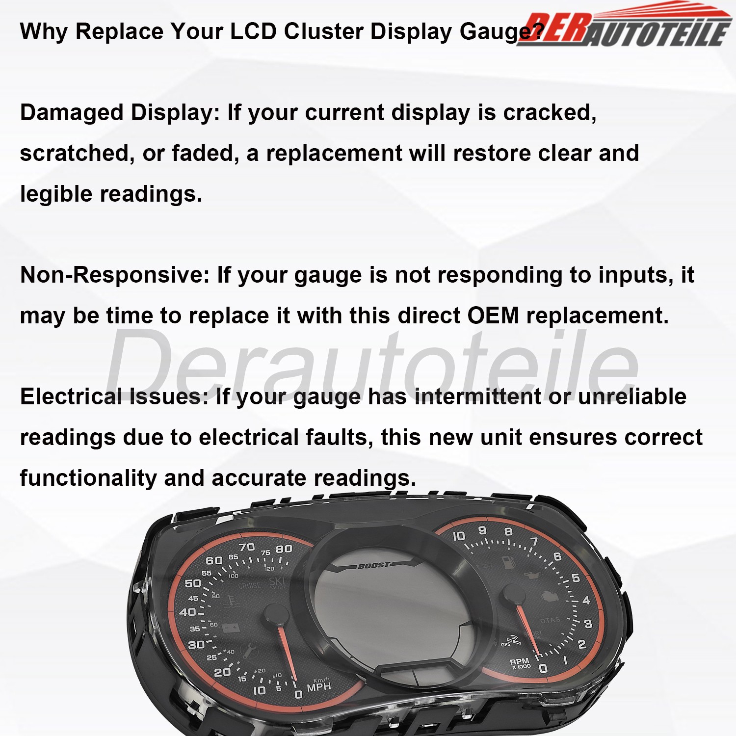 For 2012-2013 Sea-Doo RXT-X / RXP-X 260 LCD Cluster Display Gauge 278002716 NEW