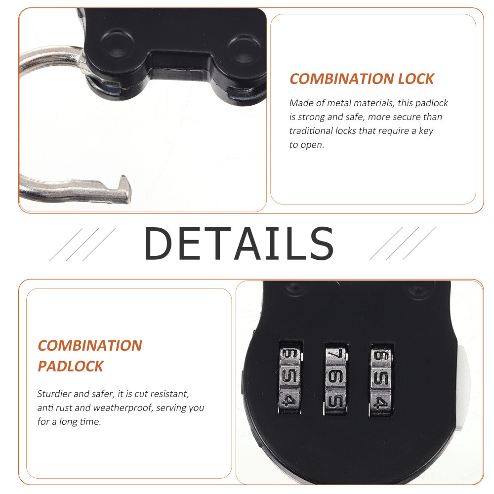 4 Pcs Locker Toolbox Combination Luggage Keyless Door Locks Padlock