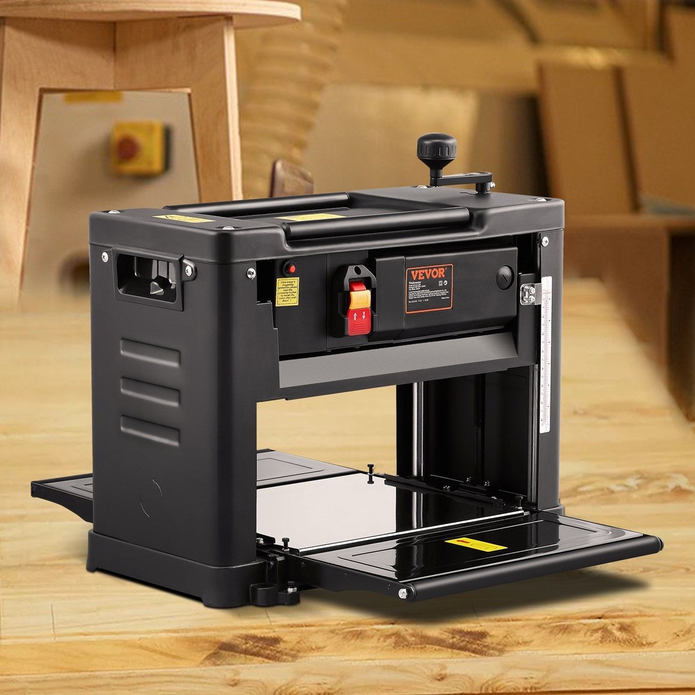 13" Width Worktable Benchtop Planer Double-Blade 15-Amp 1800W Powerful Motor