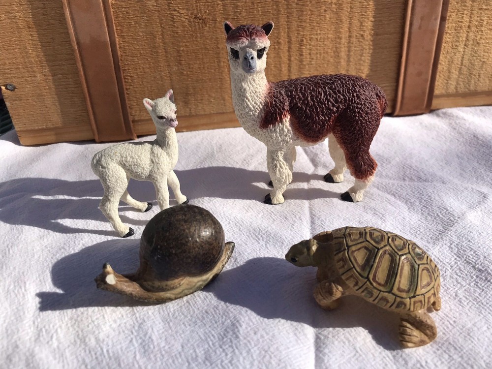 Alpaca Snail Turtle Animals Figures Garden