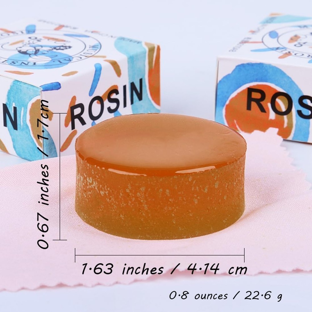 Light Yellow Rosin for String Instruments - Low Dust, Round, Essential Accessory