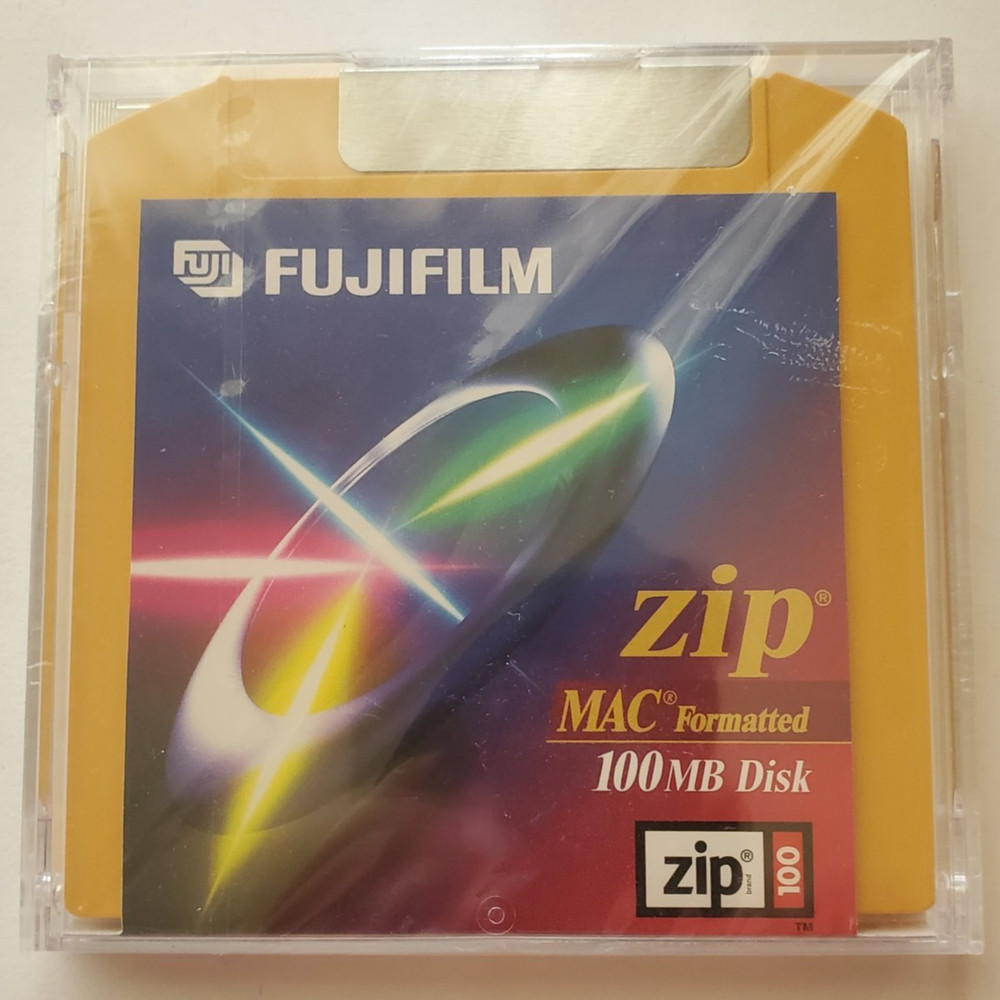 Fujifilm: Zip Disk, 100MB, Mac Formatted, New Sealed