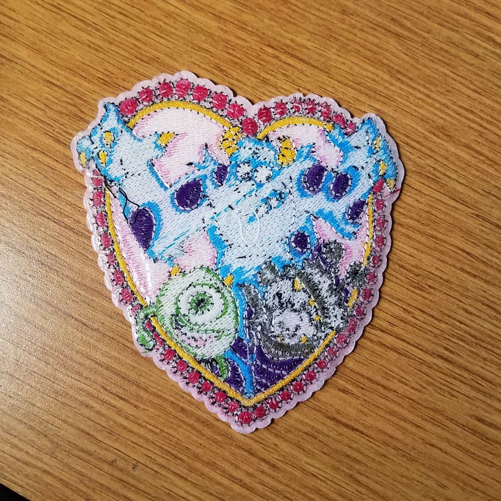 Monsters Inc Heart Patch 4 1/2 inches tall