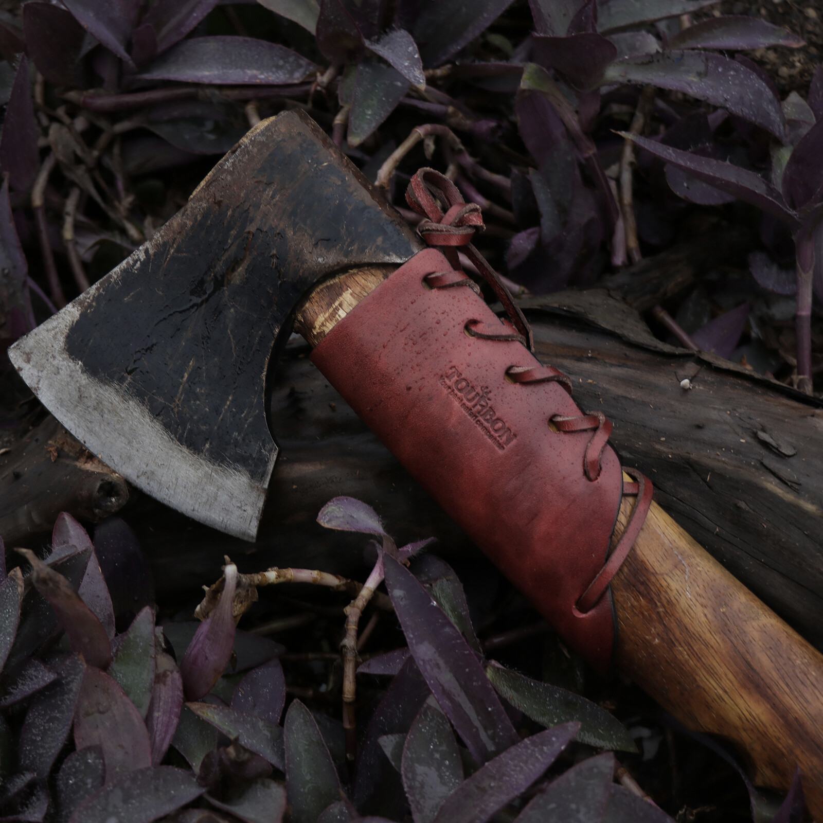 Hunting Leather Axe Handle Protection Hatchet Guard Adjust Lacing Grip-Xmas Gift