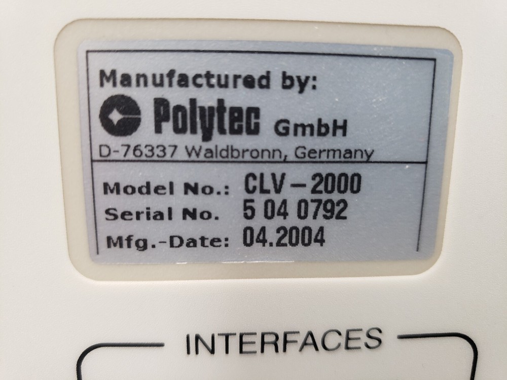 Polytec Vibrometer Controller CLV 2000 With 6 Modules 2 of each: M200 M030 M001