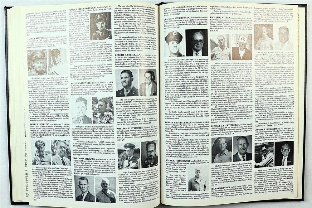 Fifth Air Force Veteran Biographies History Book