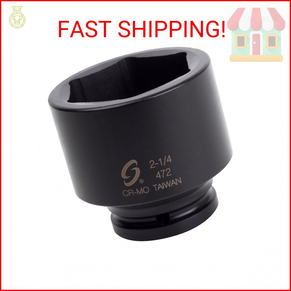SUNEX TOOLS 472 3/4" Drive Standard 6 Point Impact Socket 2-1/4"