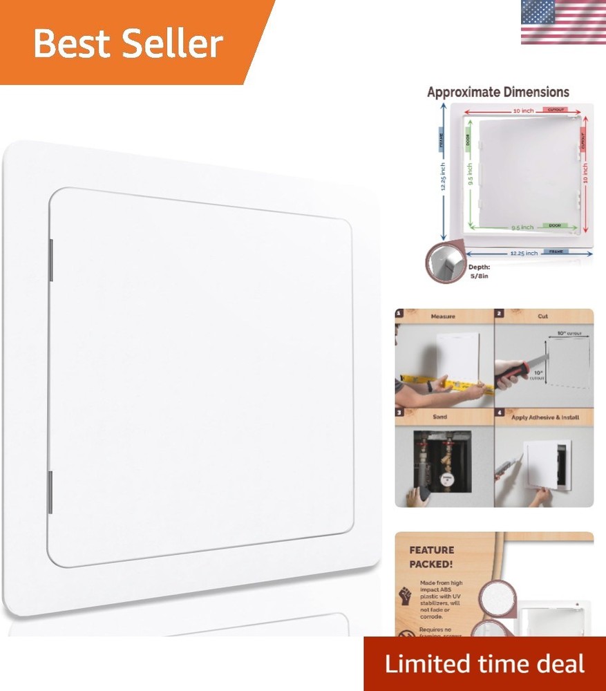 Durable White ABS Plastic Access Panel - Easy Installation for Drywall & Ceiling