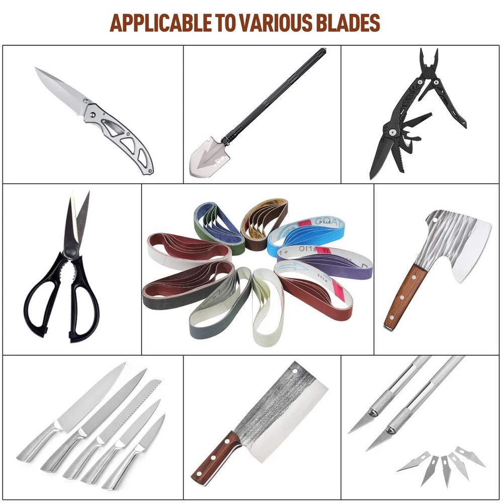 45 Pcs 1/2 x 12 Replacement Sharpening Belt Kit for Official Work Sharp New