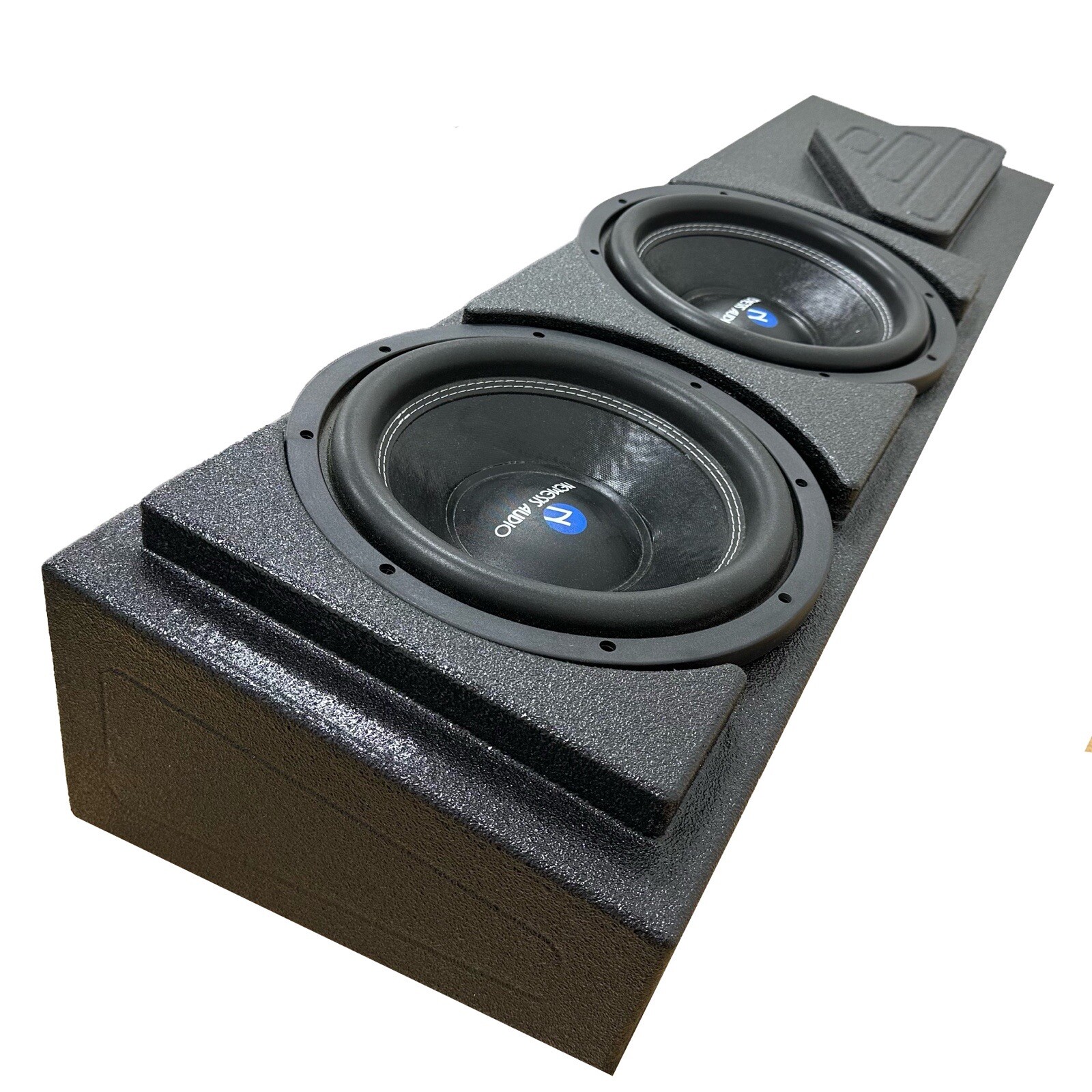 Mega Bass Subwoofer Box Ford F150 09-23 F250 17-23 Crew Cab 2x12 Ported Upfire