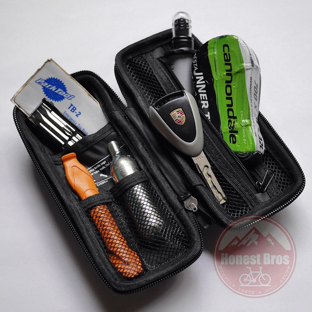 Bike Capsule Repair Tool Bag Case / Water Bottle Cage Storage Can Black Carbon