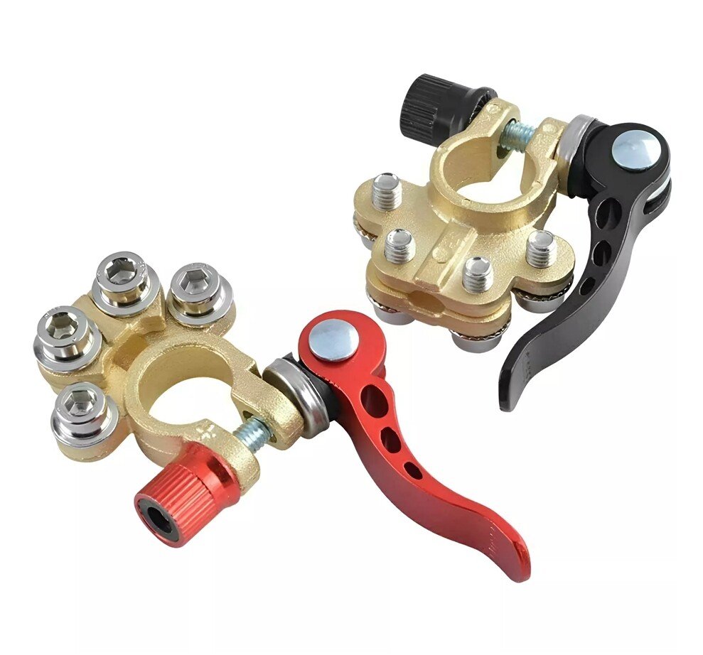 (2Pcs) Car Battery Terminal Connector Clamp Quick Release Adjust Disconnect Tool