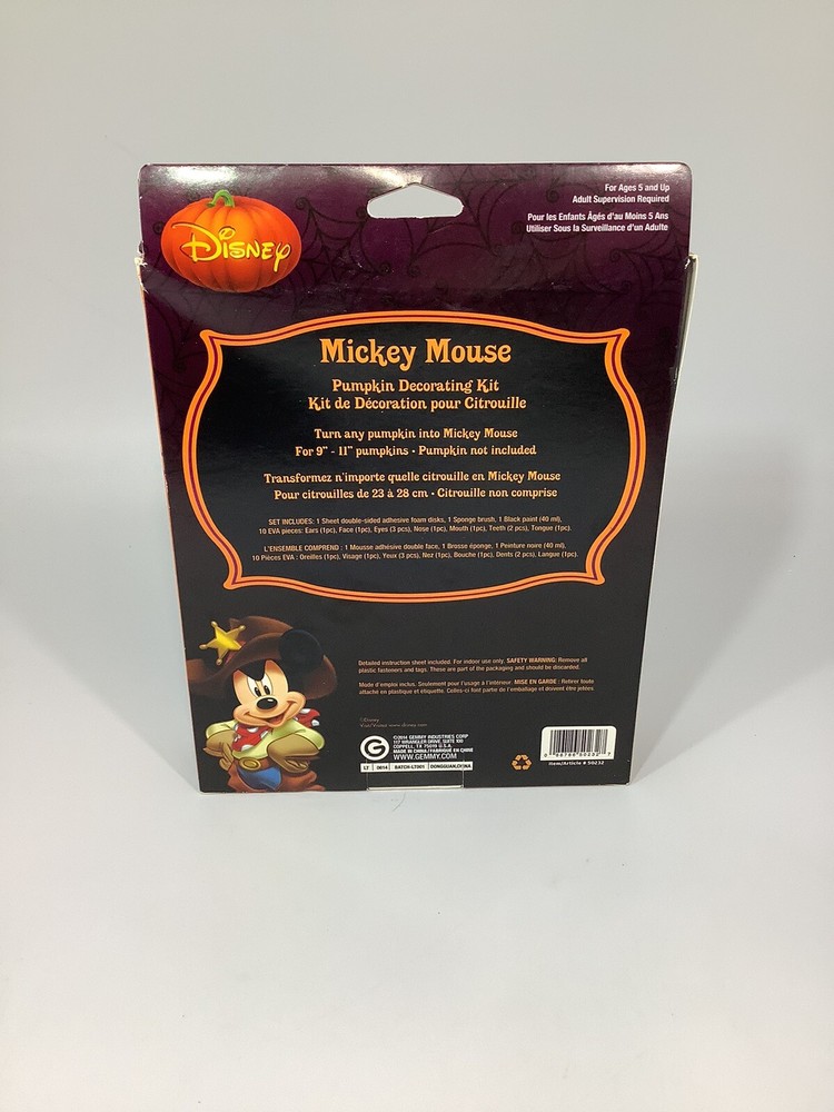 Halloween Disney Pumpkin Decorating Kit Mickey Mouse