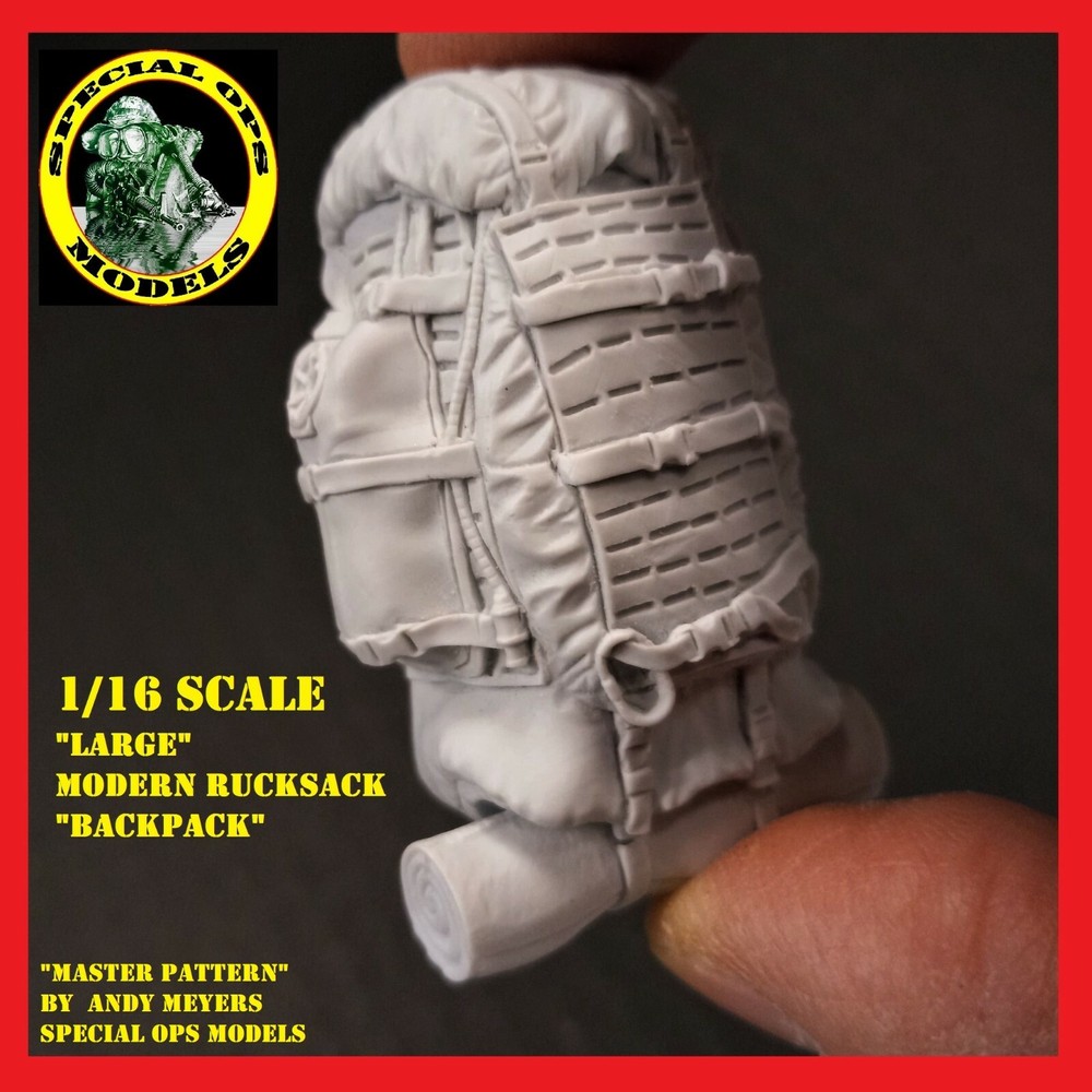 1/16 scale Modern Molle Rucksacks (BACKPACKS) "LARGE" Assault Backpack style #C