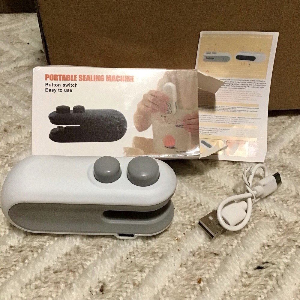 NIB Portable Sealing Machine & USB Charging Cord