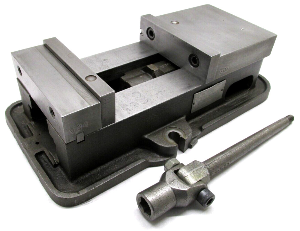 KURT ANGLOCK 6" MILLING MACHINE VISE w/ JAWS & HANDLE - #D60