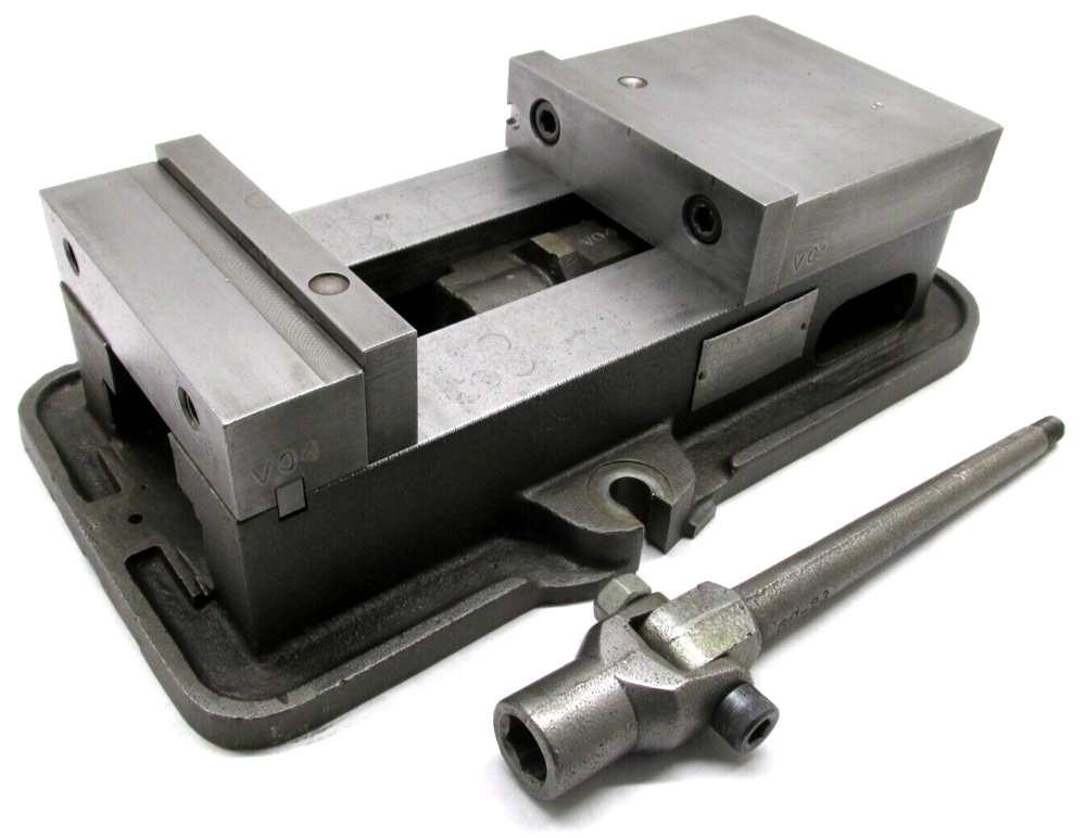 KURT ANGLOCK 6" MILLING MACHINE VISE w/ JAWS & HANDLE - #D60