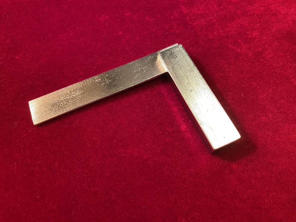 VINTAGE OLD SCHOOL SOLID BRASS SQUARE TECHNICAL DRAUGHTSMAN - 7.5cm