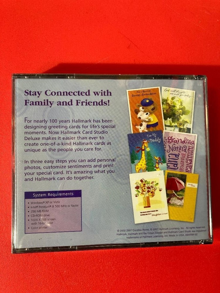*HALLMARK DELUXE CARD STUDIO 2008 CD-ROM - NEW SEALED