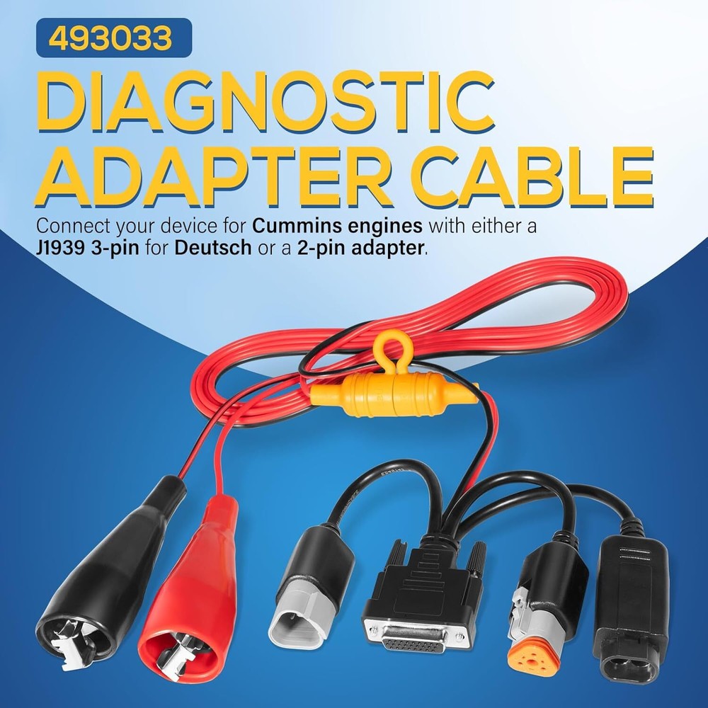 Replacement for MPS-493033 Diagnostic Adapter Cable for Cummins Engines 3-Pin