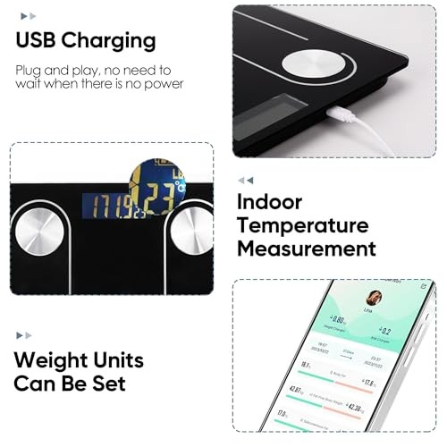 Digital Simple Scale with Led Display Practical Body Fat Scale, Bathroom Scale