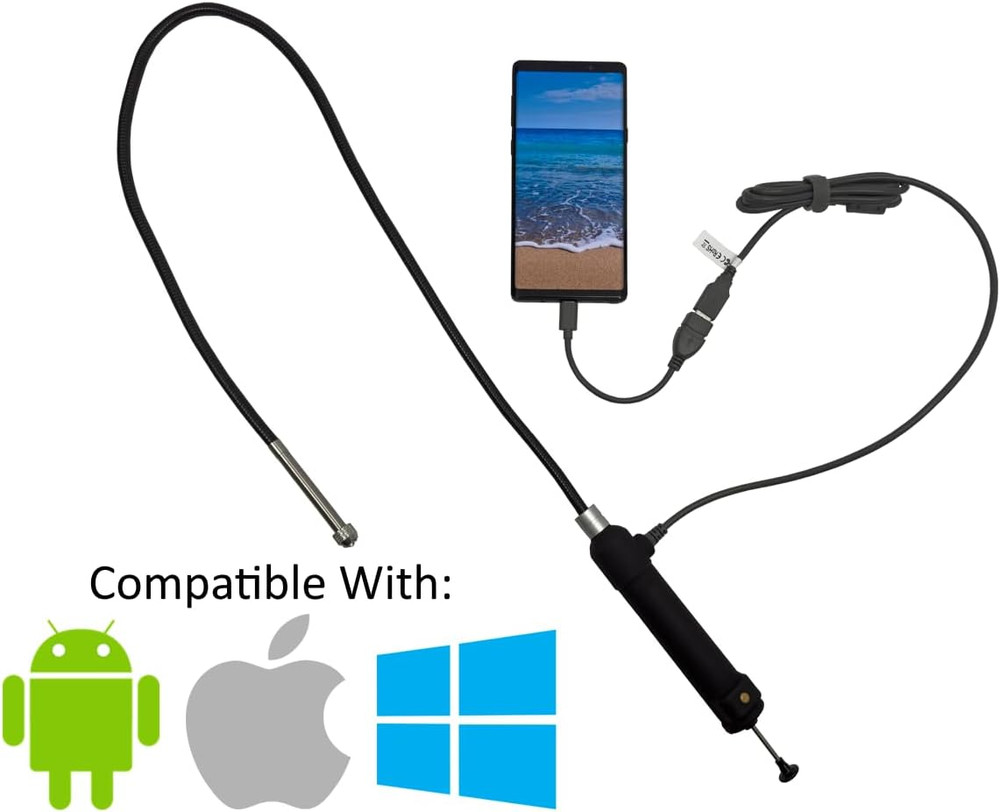 Grabber Borescope Retrieval Pickup Tool with USB Camera, LED Lights, Detachable