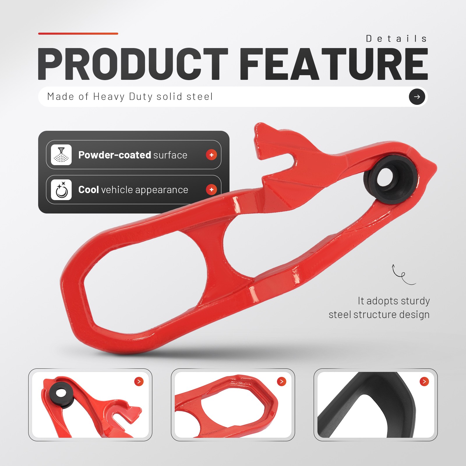 Pair Front Heavy Duty Tow Hook For Ram 1500 DT 2019-2024 #68265144AA 68272945AA